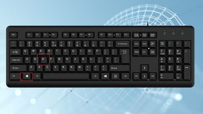 Cách trở về màn hình chính trên máy tính sử dụng phím tắt Windows + D
